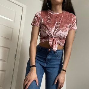 Velvet crop top